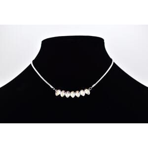 Touchstone Swarovski Crystal Marquise Collar Necklace Aurora Borealis TCS BinBQ